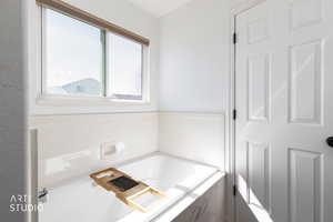 Primary Ensuite bathroom Full bath with a garden tub