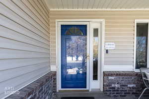 View of exterior entry