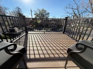 Looking out from the bedroom