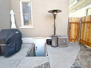 Exterior view of  basement walkout entrance