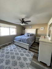 Bedroom 1 with a ceiling fan