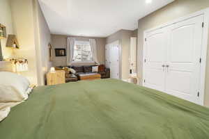 Bedroom with two closets