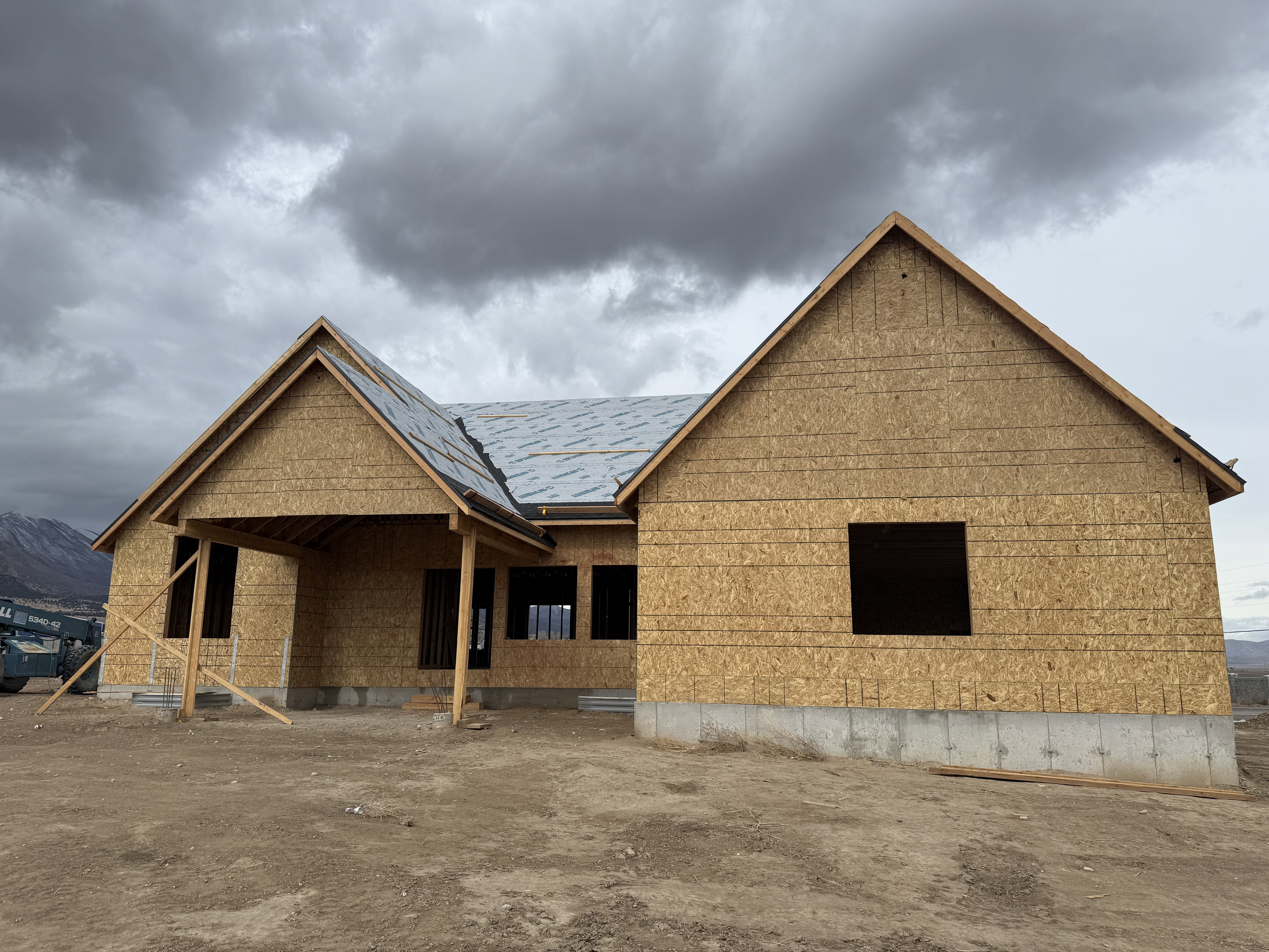 View of front of property with a patio area