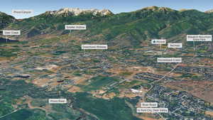 Aerial view of property's location