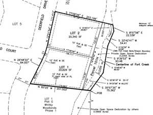 Map showing property parcels