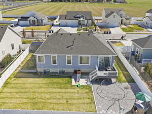 Aerial view of residential area