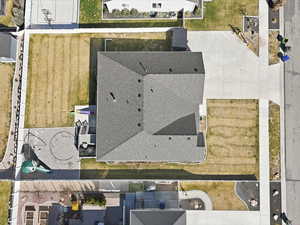 Aerial view of residential area