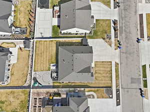 Aerial view of residential area