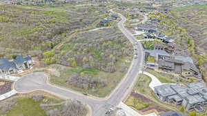 Aerial perspective of suburban area