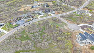 Aerial view of residential area