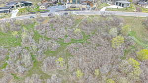 Aerial view of residential area