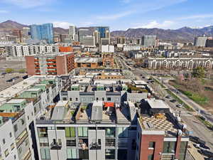 East View of city with a mountain backdrop