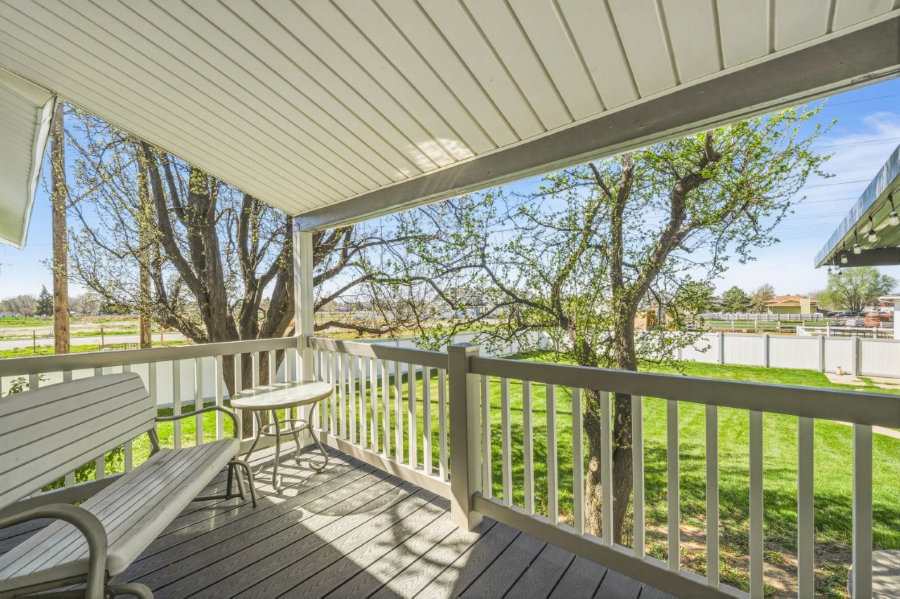 View of trex deck