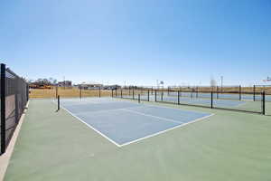 View of tennis court