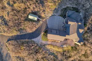 View from above of property