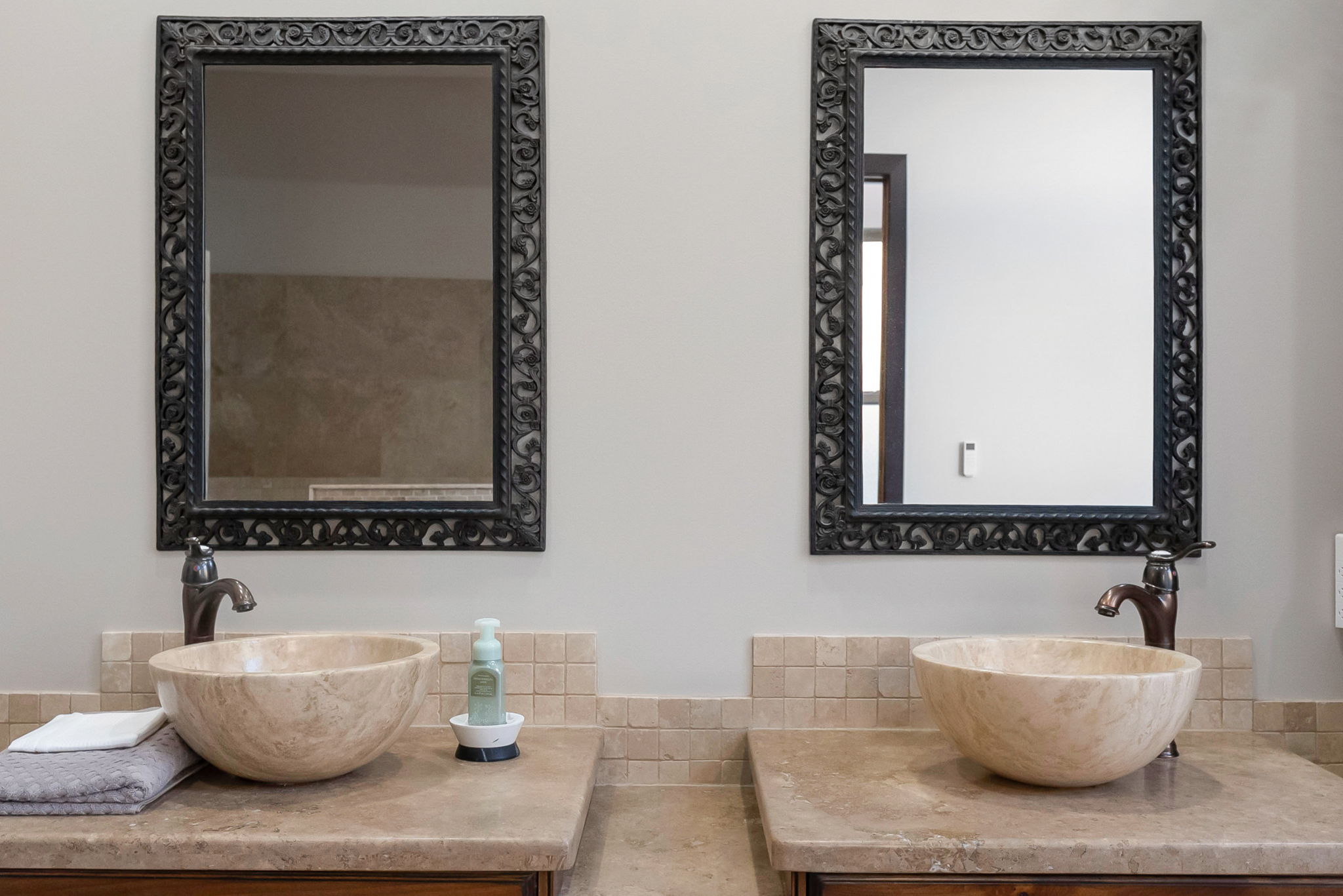 Full bath with double vanity