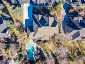 Bird's eye view of a pool