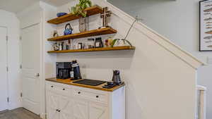 Detailed view of wood finished floors