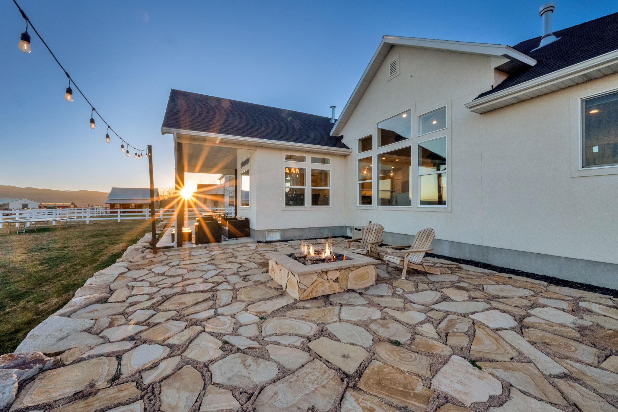View of patio / terrace featuring an outdoor fire pit