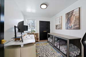 Office space featuring light wood-style flooring