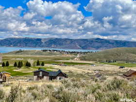 View of mountain background with rural landscape