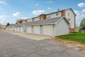 Garage with an AC wall unit
