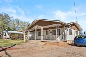 View of front of home with a porch