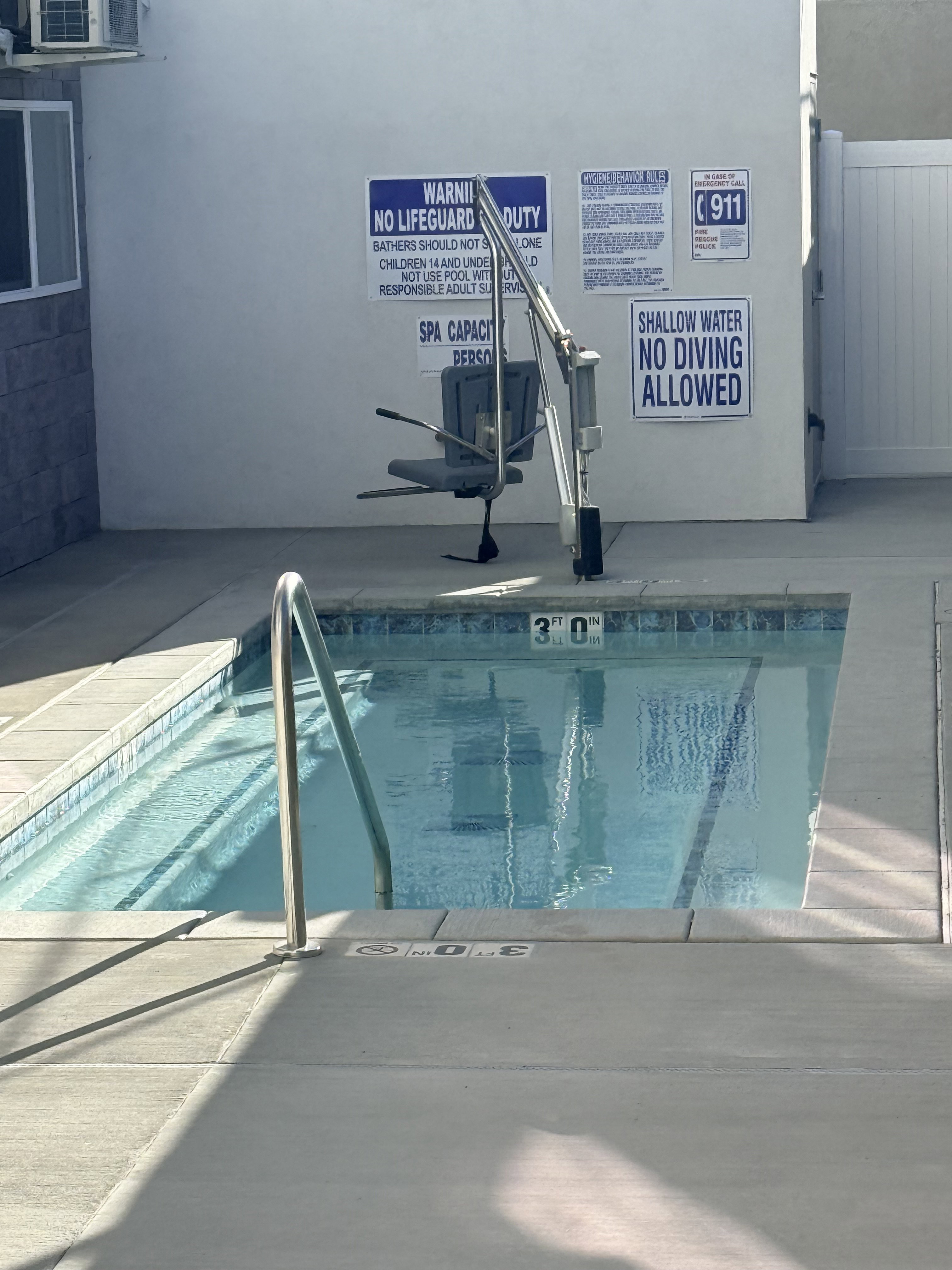 View of swimming pool with a pool