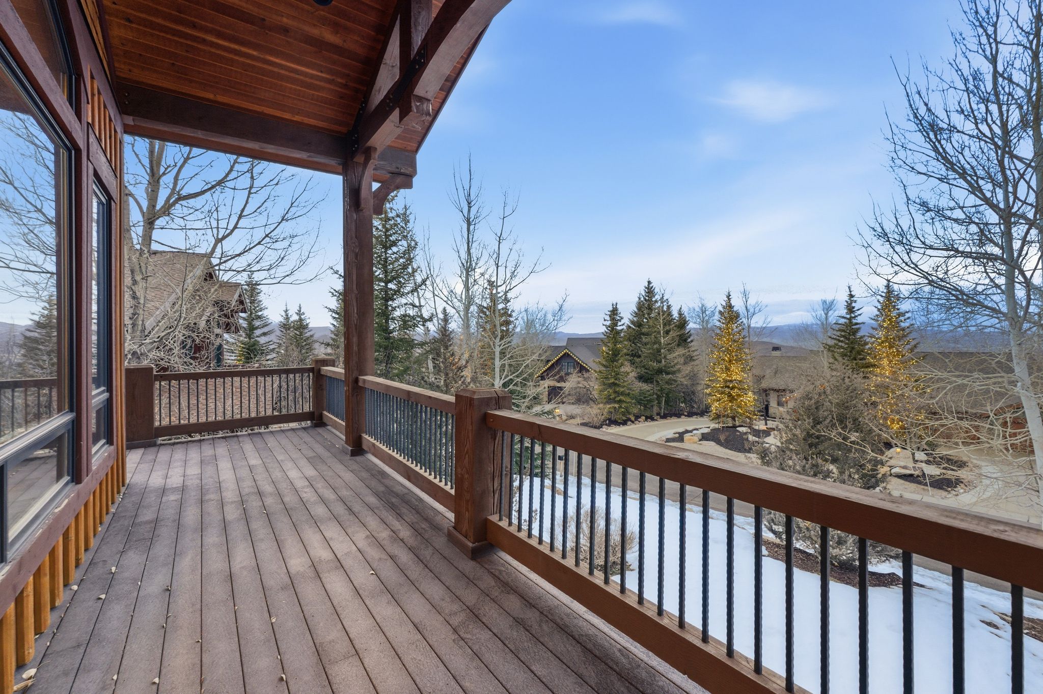 View of wooden terrace