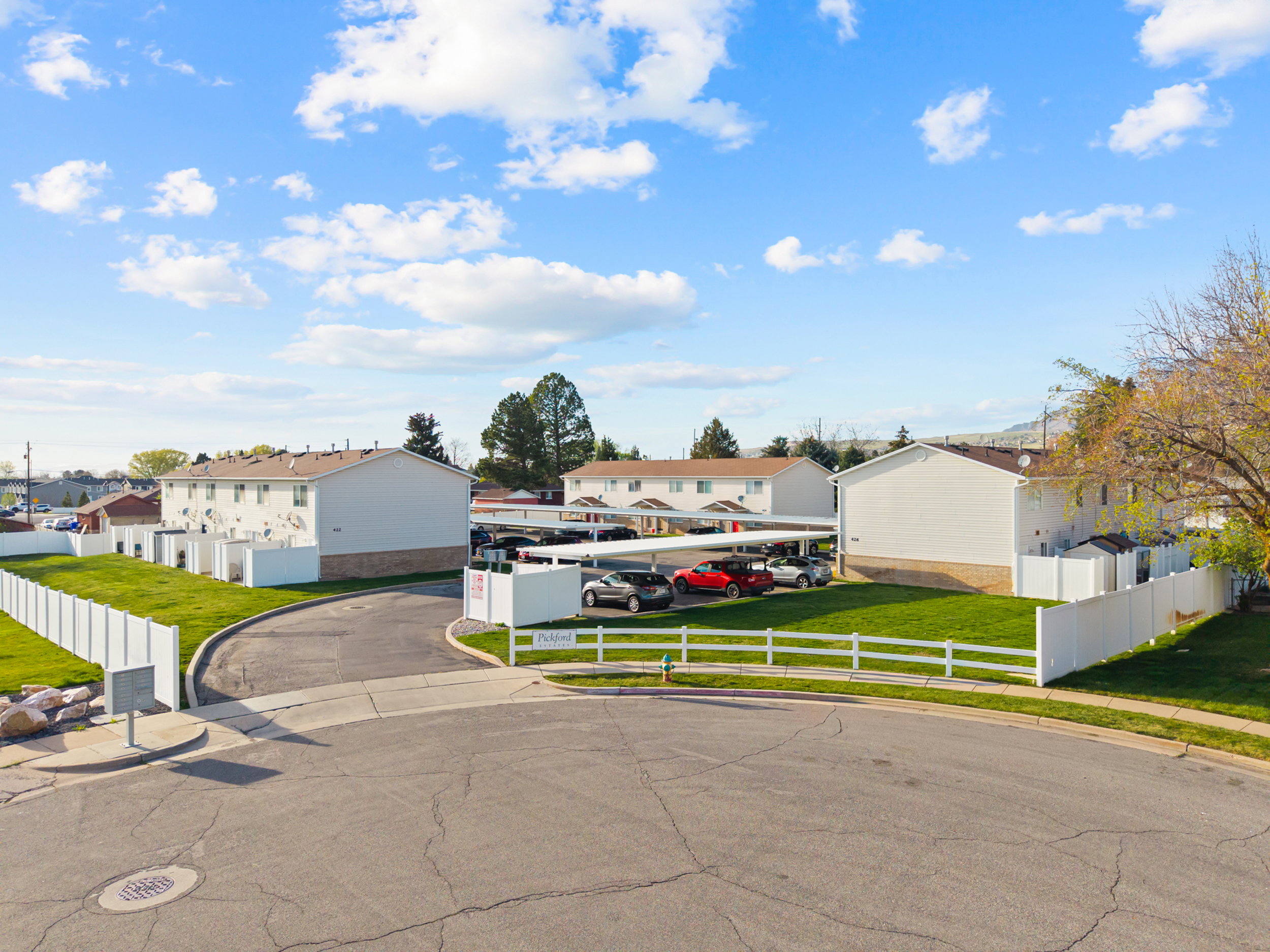 View of front of property with a residential view