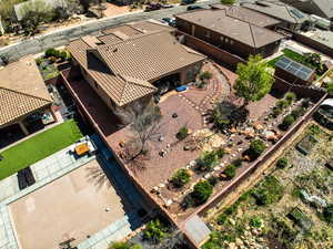 Aerial view of residential area