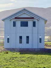 View of home's exterior with board and batten siding