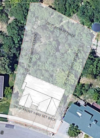 Map / location with property parcel outlined
