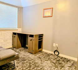 Office with baseboards