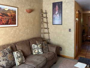 Living area with baseboards