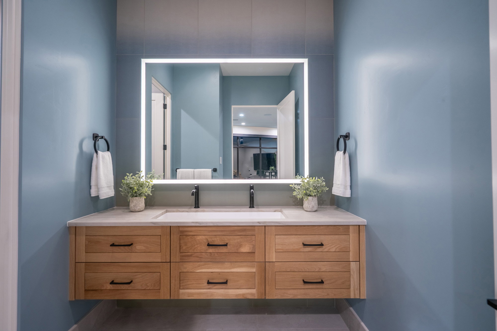 Bathroom featuring vanity
