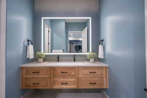 Bathroom featuring vanity