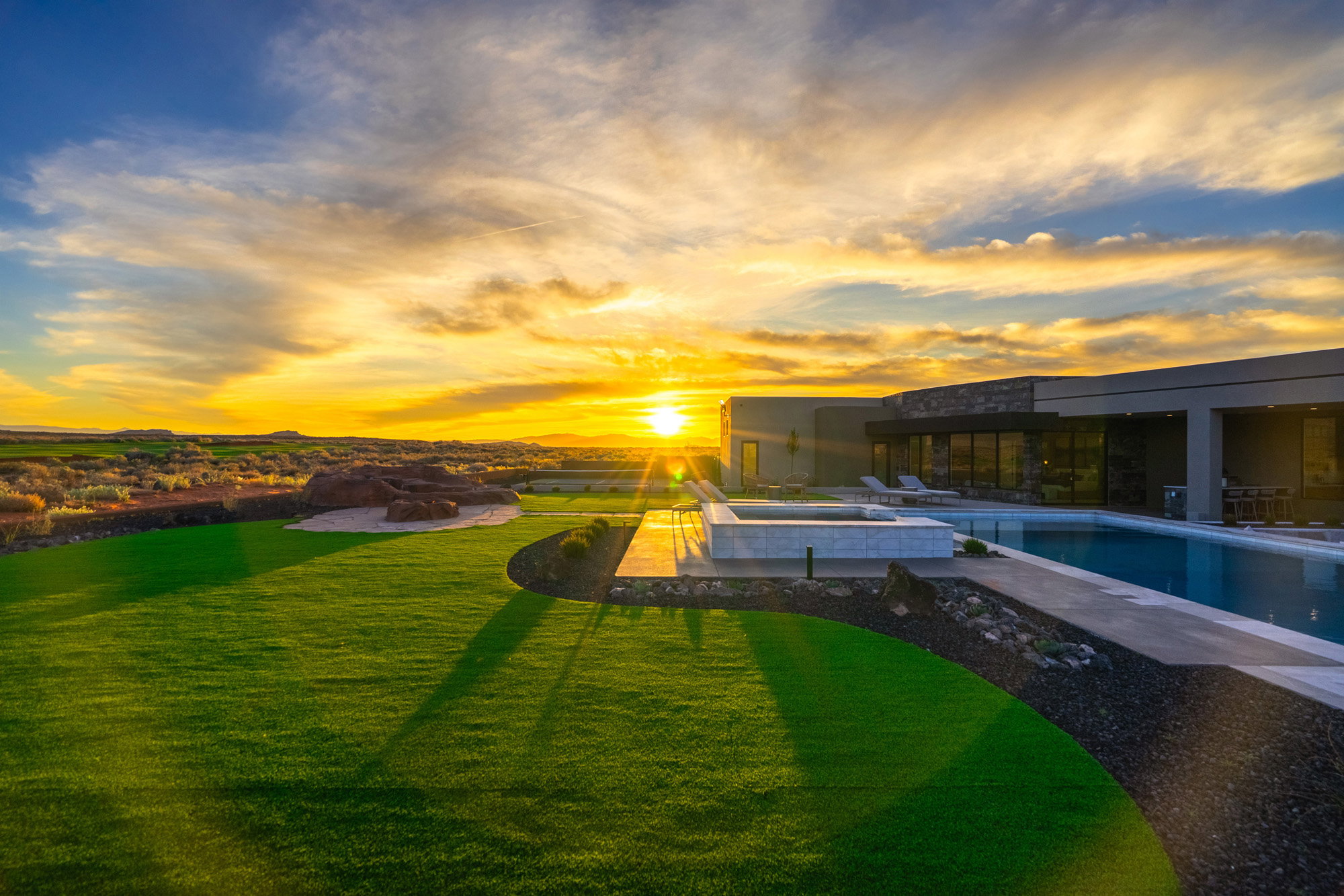 View of community with a swimming pool and a patio area