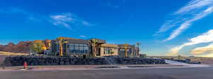 View of front facade with stucco siding