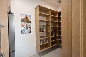 View of walk in closet