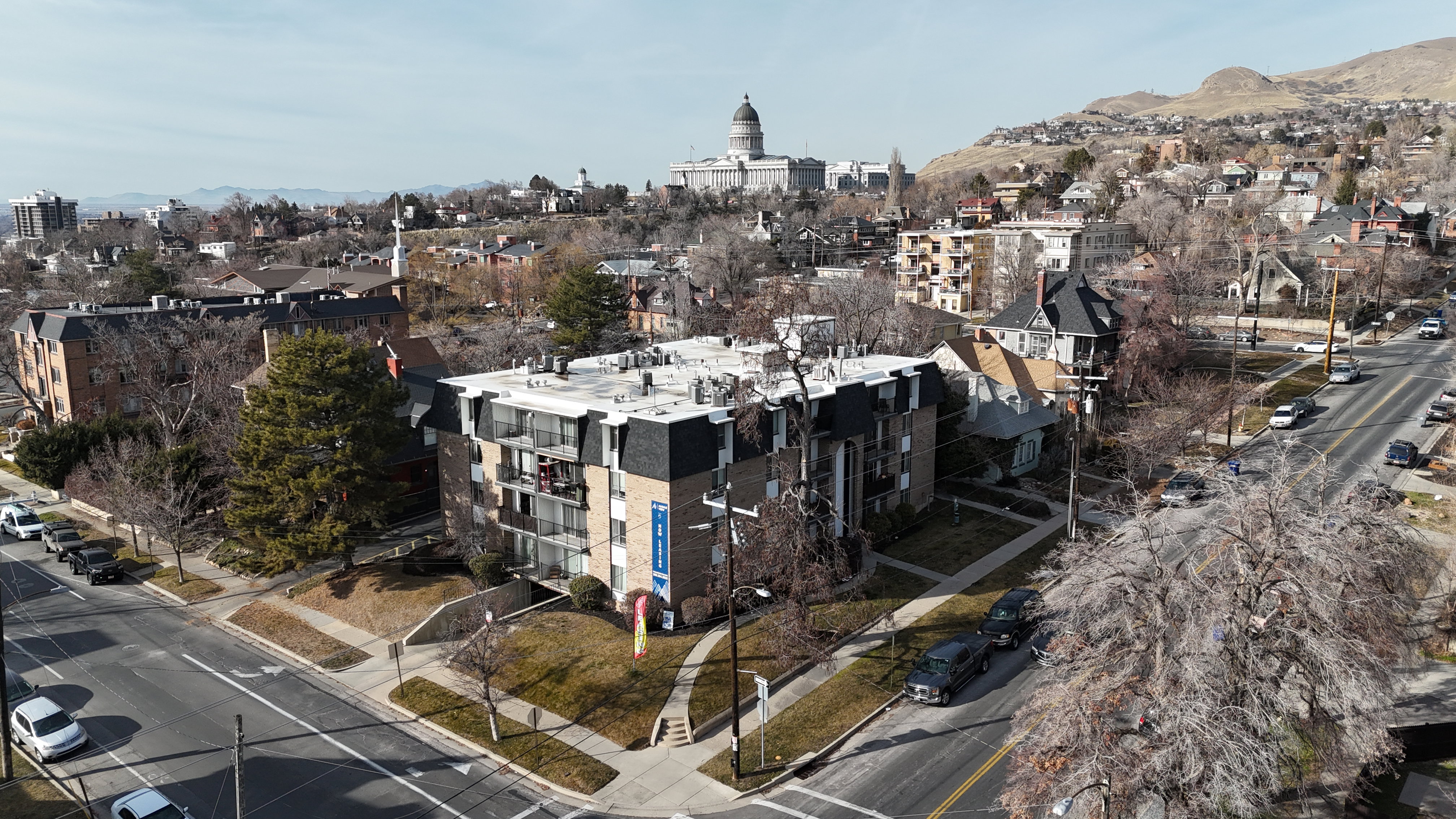 View of city featuring a mountain backdrop