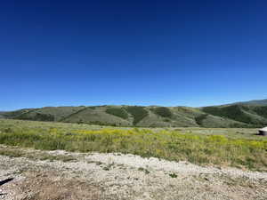 Mountain view with rural landscape