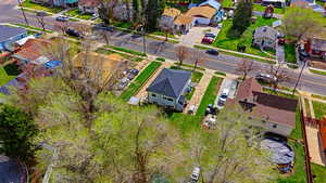 Aerial view of residential area