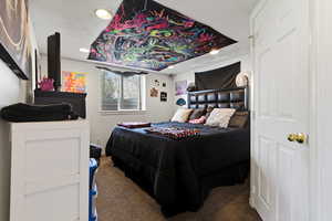 Bedroom featuring carpet floors and recessed lighting