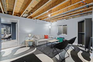 Living area with baseboards