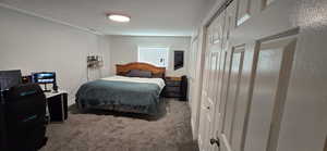 Bedroom featuring carpet flooring