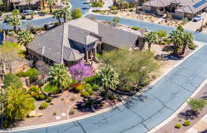 Aerial view of residential area