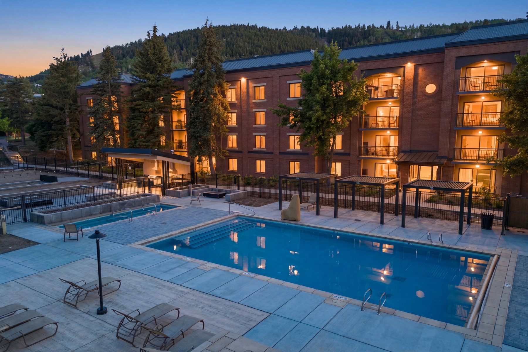 Community pool featuring a patio area