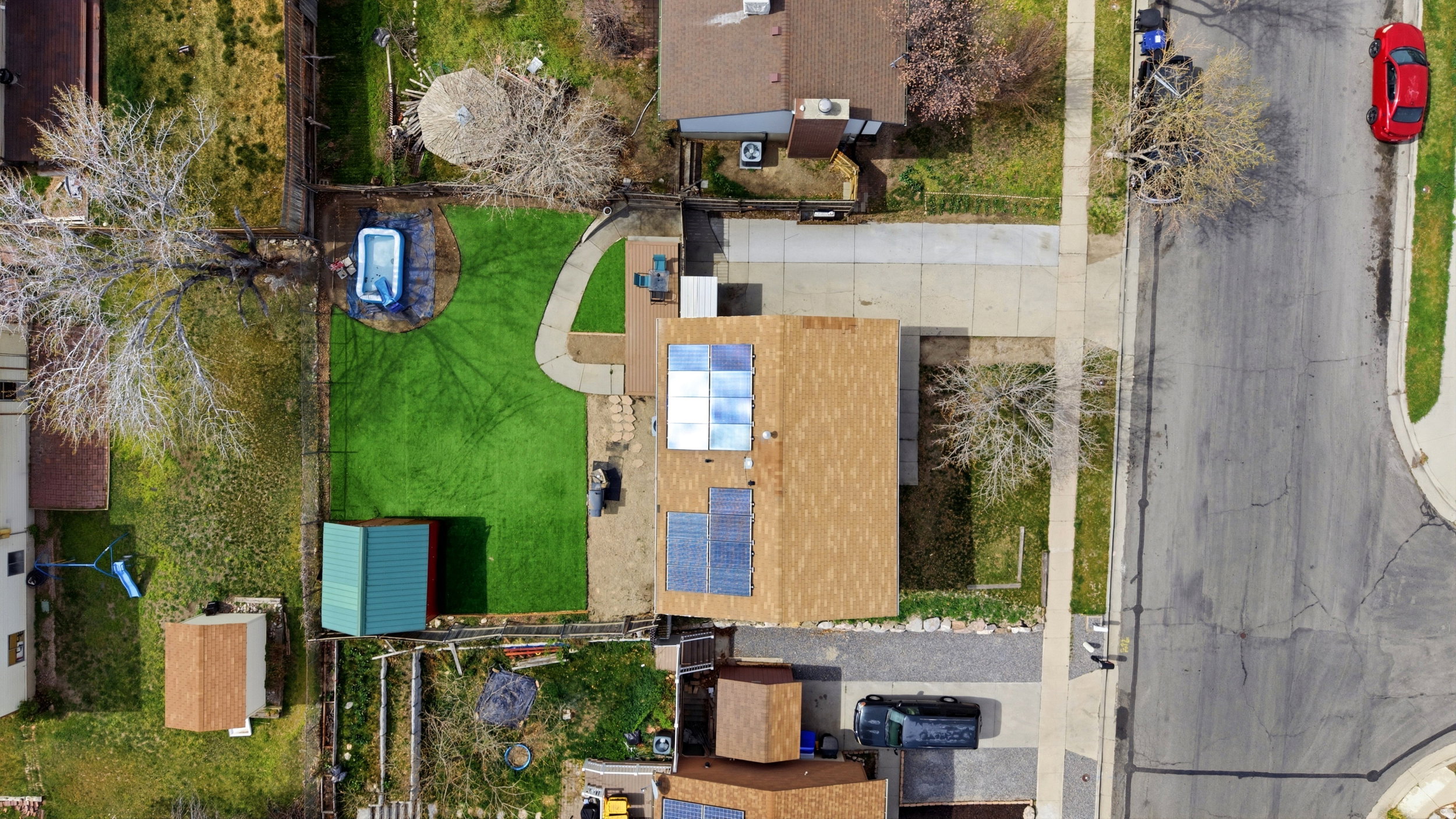 View from above the property.