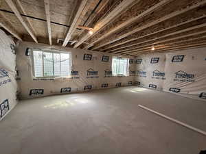 View of below grade area